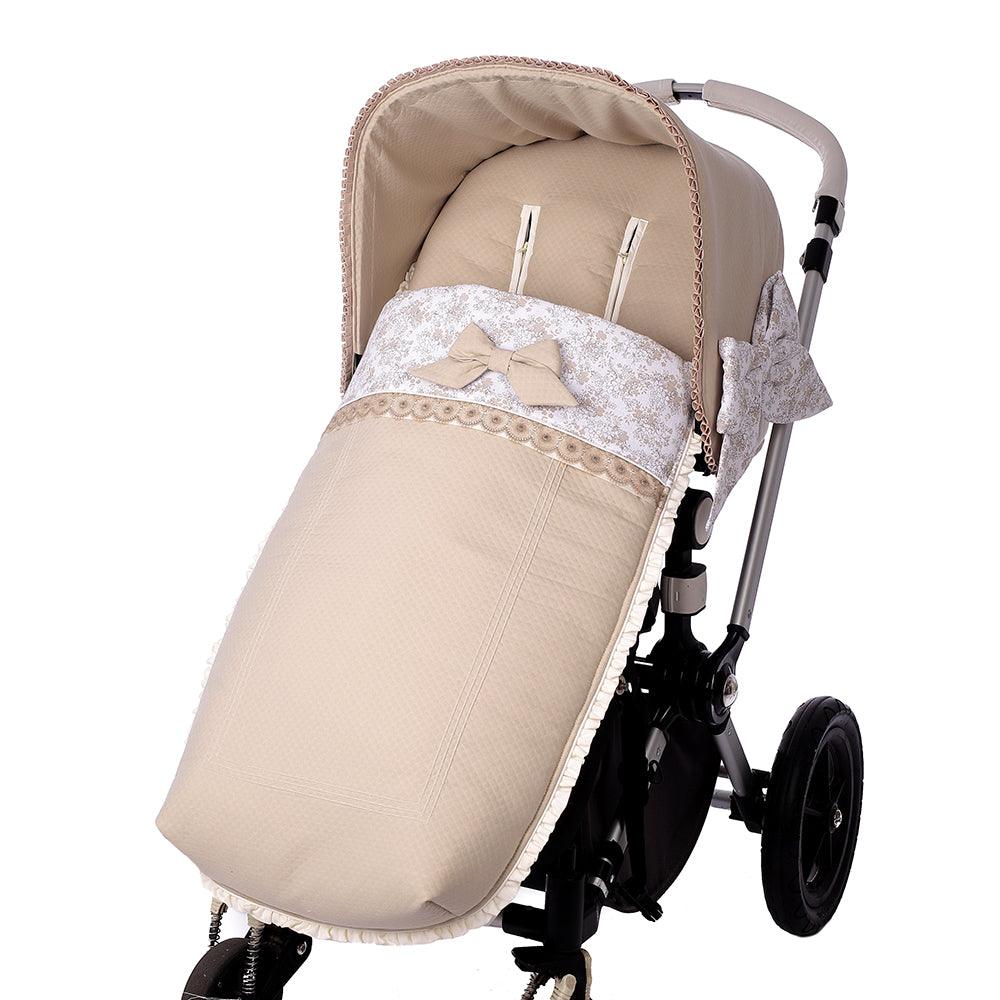 Saco Silla Paseo Bebé a Medida Paño 165 Rosello Flores Bebiti by Nanetes - Nanetes #